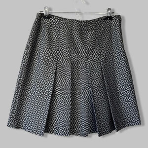 Club Monaco Pleated  Jacquard Metallic Skirt